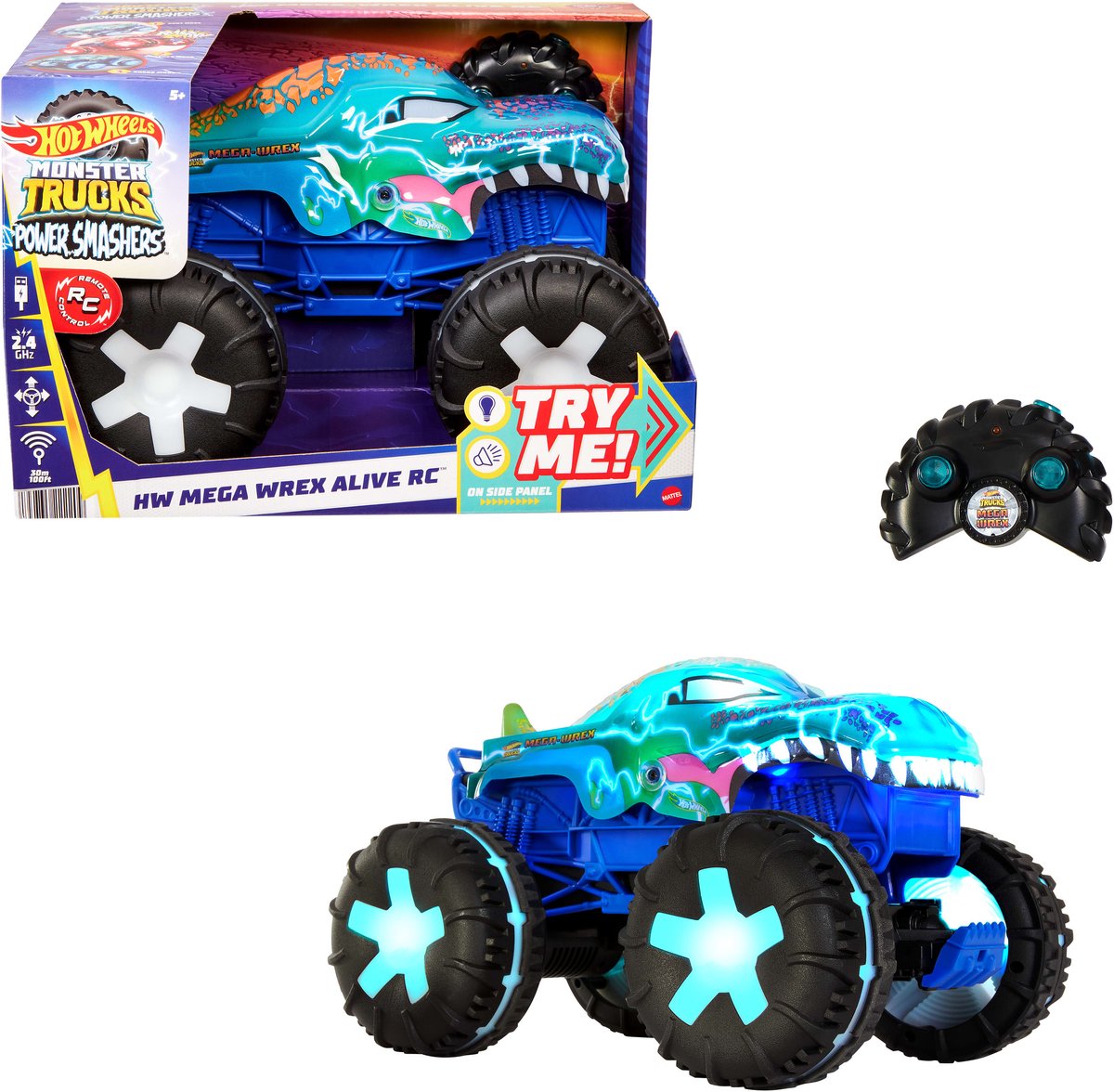 Hot Wheels Monster Trucks Mega Wrex Alive RC Voertuig - 1:15