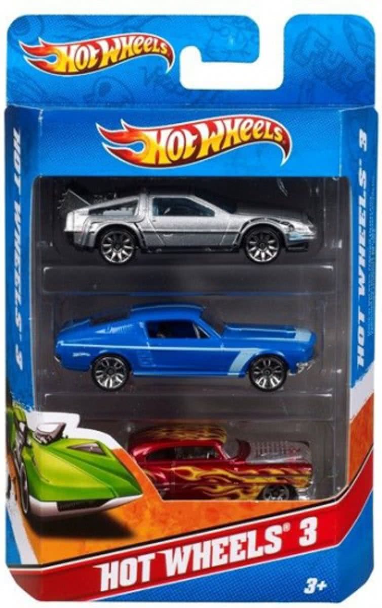 Hot Wheels raceauto speelset 3 stuks