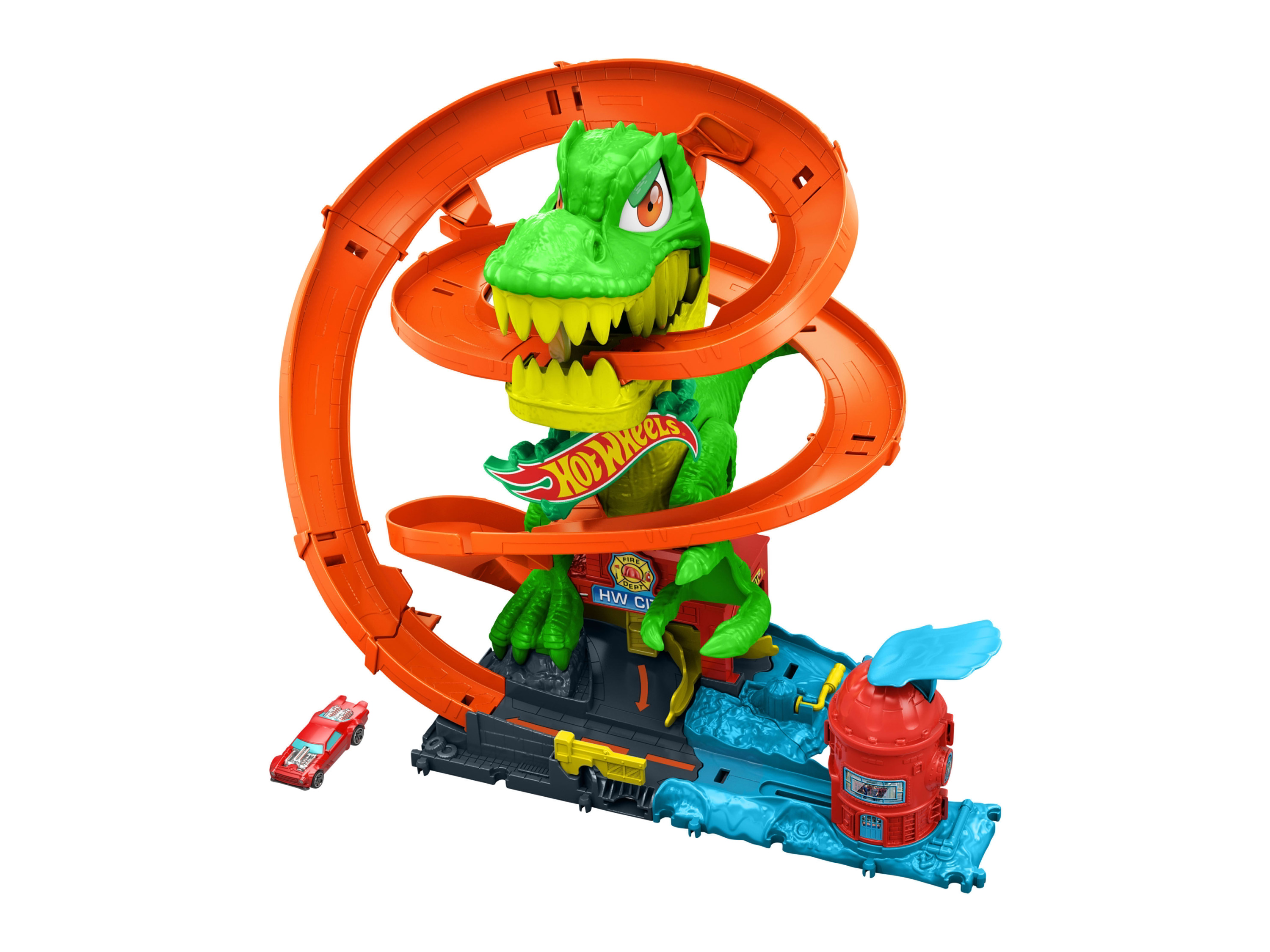 Hot Wheels Pizza Slam Corba Attack of T-Rex Blaze Battle (Stad T-Rex gevecht)