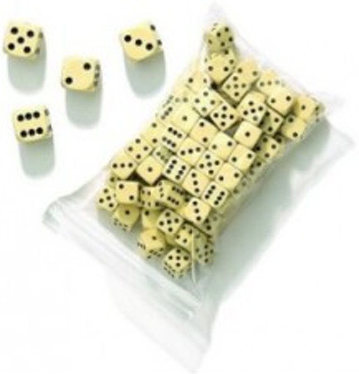 Dobbelsteen 22 mm. Cr me-Wit Per 12