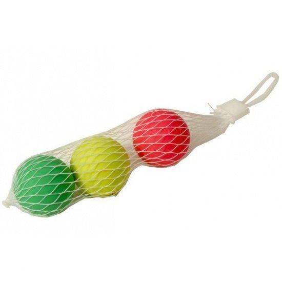 Hot sports Set van 3 beachball balletjes in net