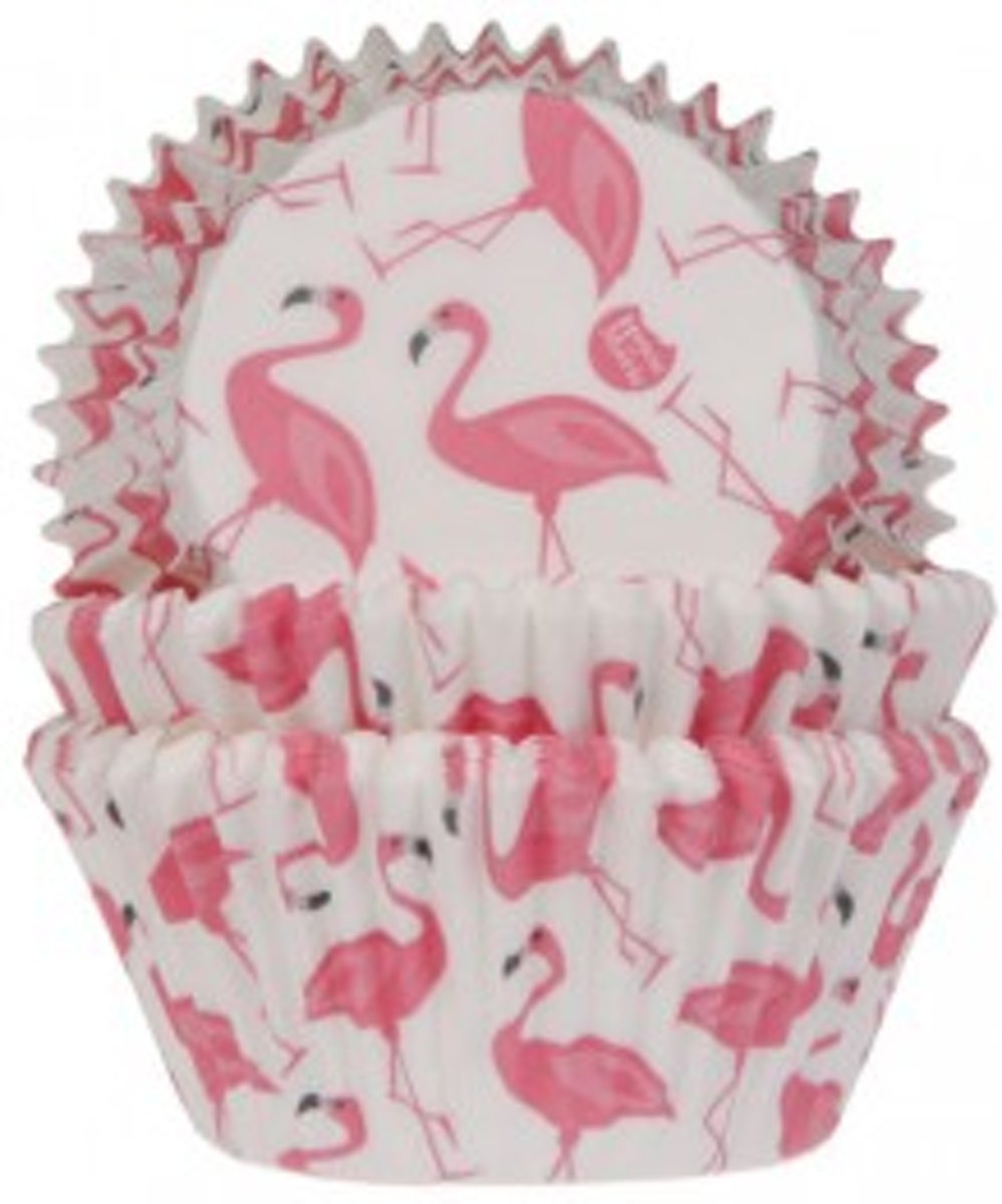 Flamingo cupcake vormpjes 50 st.