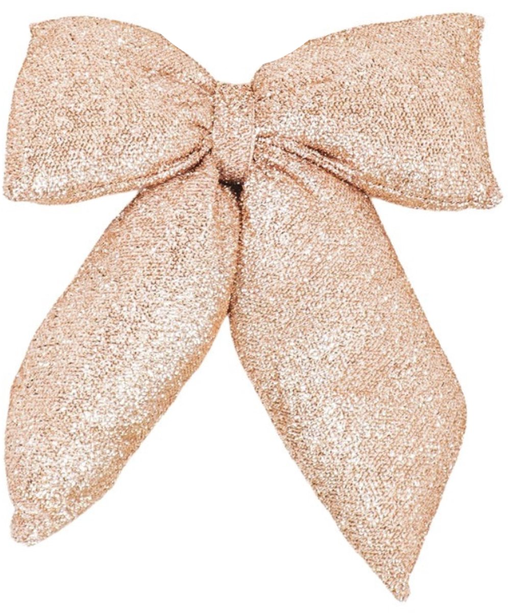 Housevitamin - Kerst Decoratie - Strik - Goud - Glitter Stof - 32x40cm