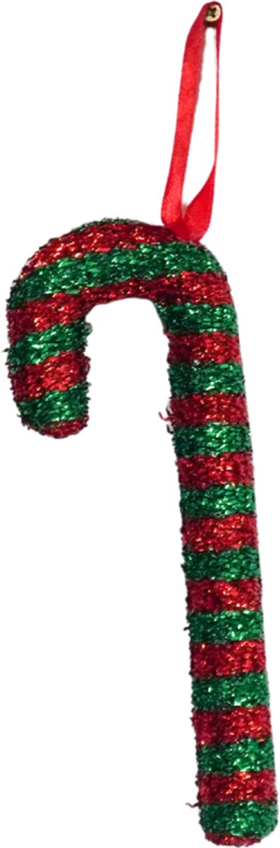 Housevitamin - Kerstversiering - Zuurstok - Groen/ Rood - Foam - 21 cm