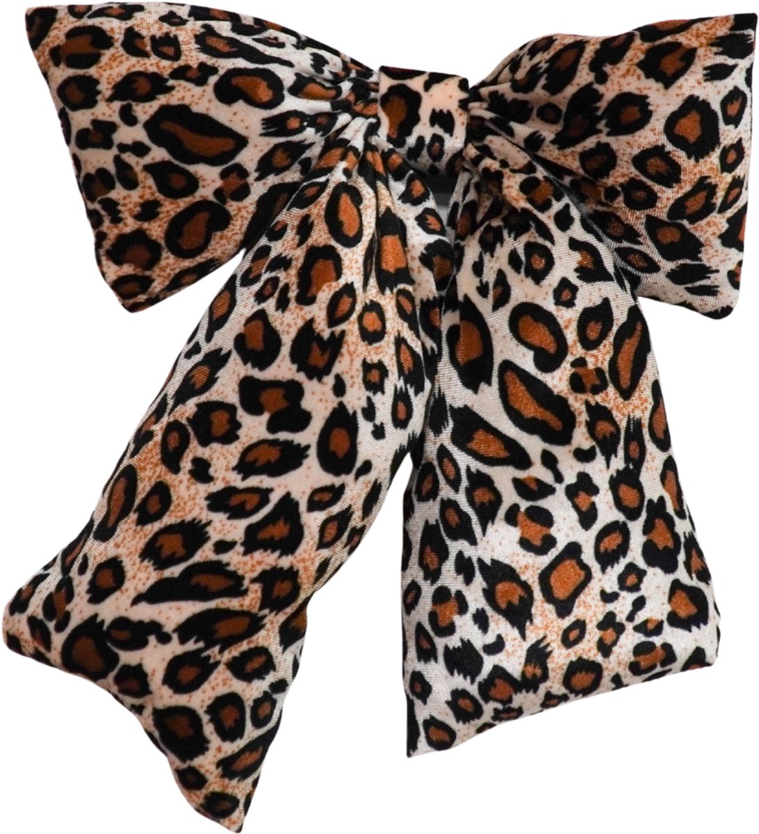 Housevitamin -Kerst Decoratie - Strik - Panter - Fluweelachtig - 32x40cm