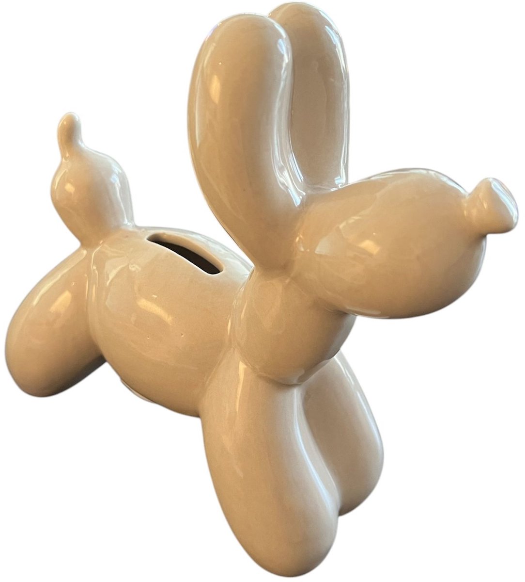 Spaarpot - hond - ballonvorm - zand kleur