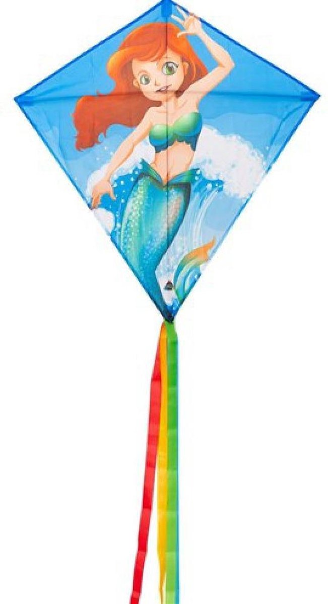 Hq Kites Vlieger Eddy Mermaid 68 Cm Polyester Blauw 3-delig