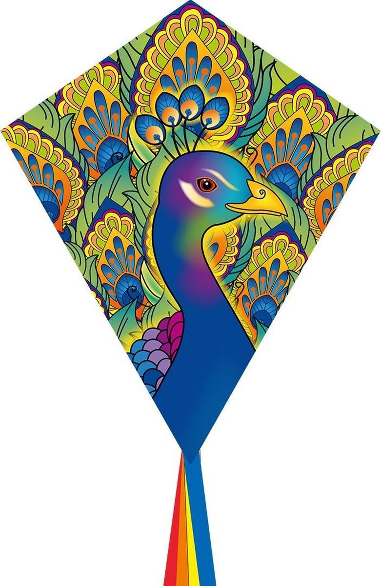 Hq Kites Vlieger Eddy Peacock Junior 70 Cm Polyester 3-delig
