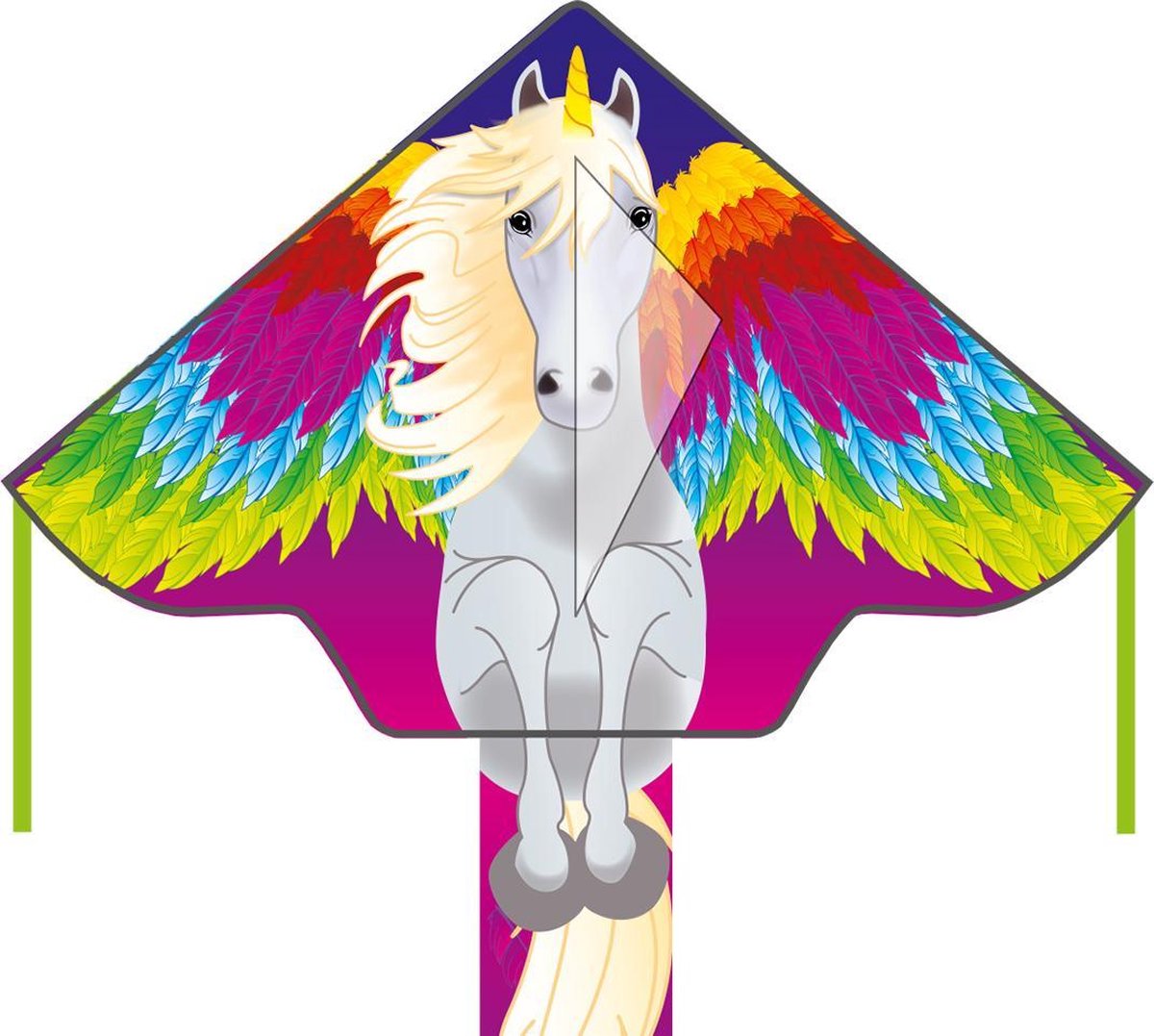 Hq Kites Vlieger Pegasus Junior 120 Cm Polyester Roze 3-delig
