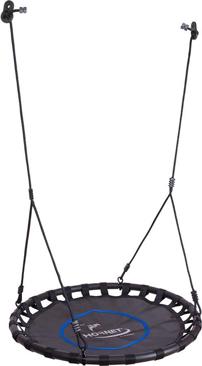 Nestschommel Ø 90 cm (Zwart/Blauw)
