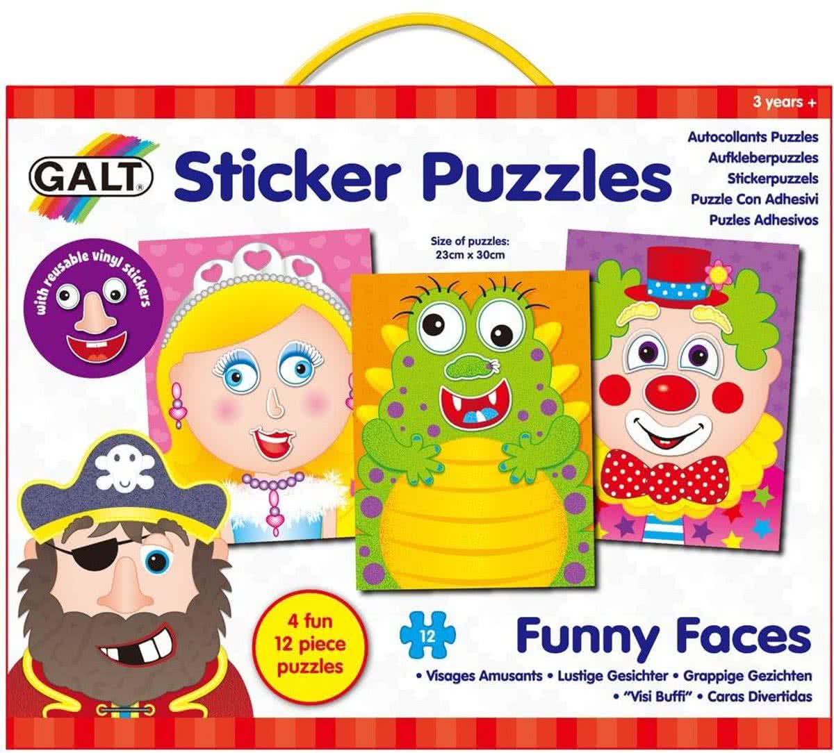 Galt - Puzzels - Grappige gezichten - 4x12st.