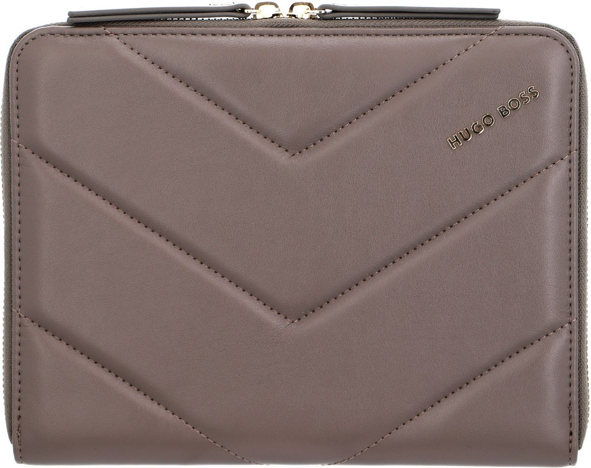 HUGO BOSS Schrijfmappen Triga Conference Folder Taupe Grijs