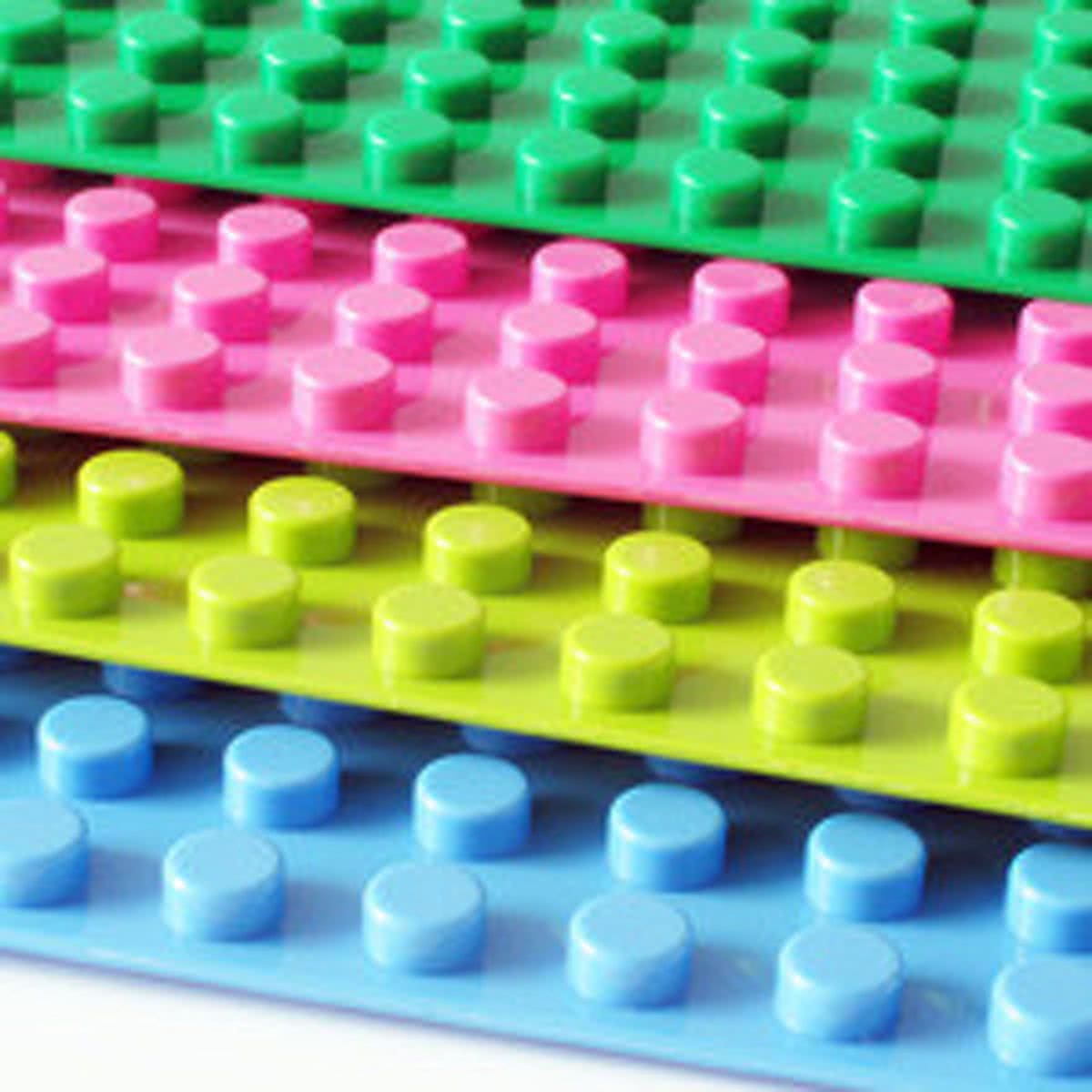 Bouwplaat 51x25 cm DONKERGROEN 1 stuk - Te combineren met Lego Duplo