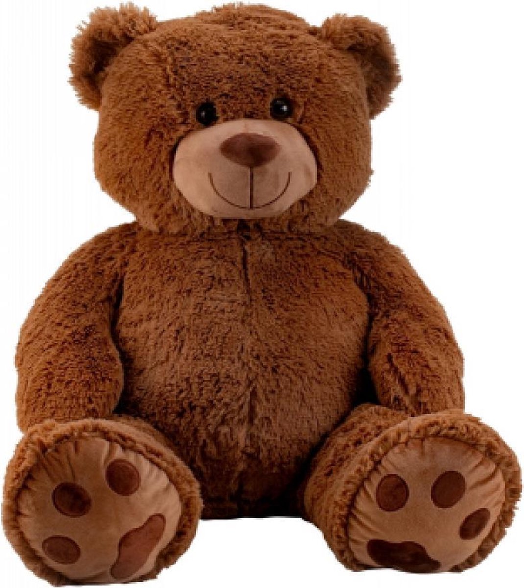 Pluche Beer 100cm - Teddybeer 100cm - Knuffelbeer - Beer pluche XXL - Donkerbruin - met Kraalogen