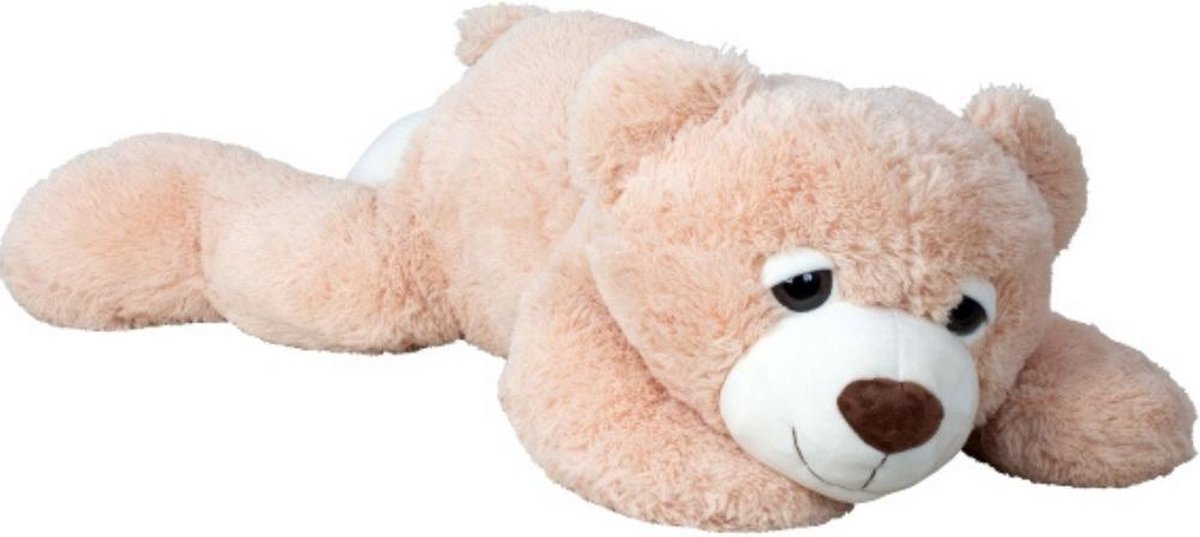 Pluche Slaapbeer - Liggende Beer - Knuffelbeer - Beer XXL - Beer 100cm - met echte Kraalogen