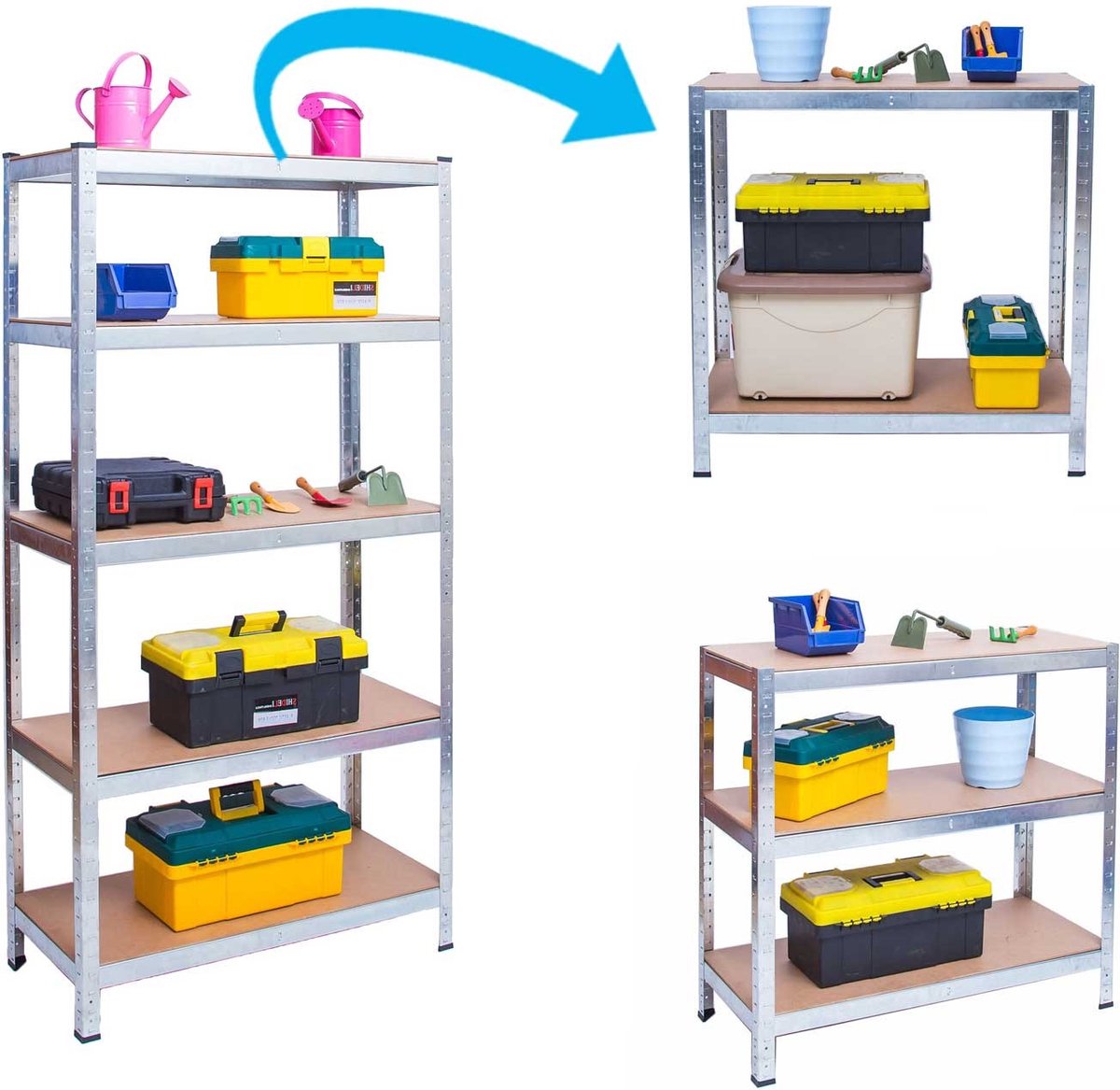 Metalen opbergrek 150 x 75 x 30 cm Humberg HR-810