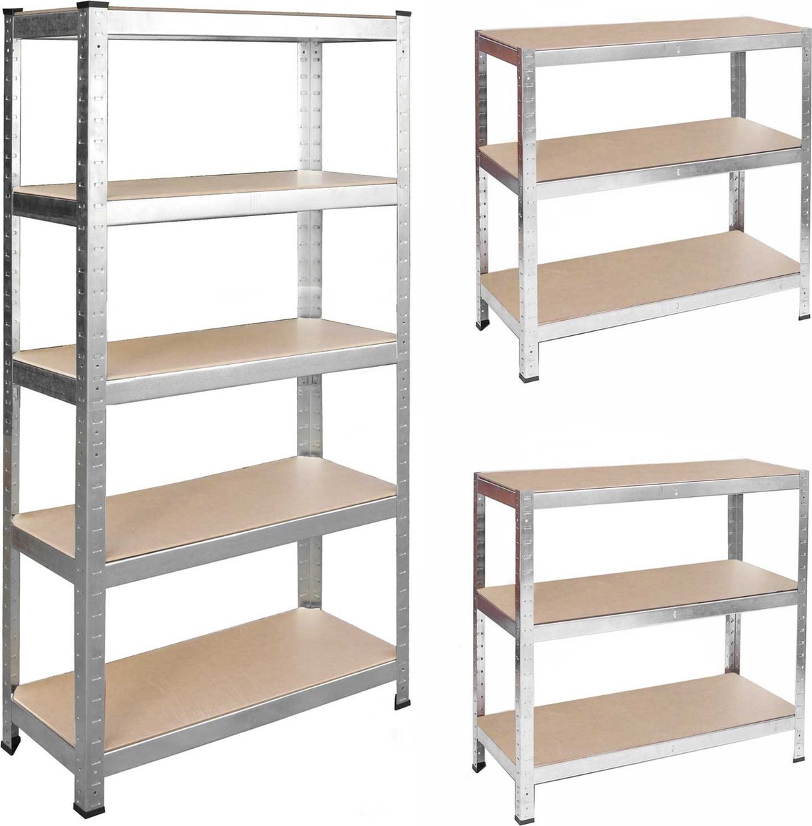 Metalen opbergrek 180 x 90 x 40 cm Humberg HR-813 zwart