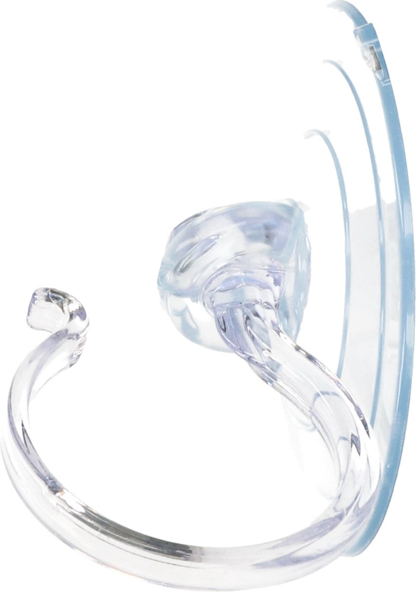 Humbert Zuignap met ophang haak - siliconen - transparant - D8,5 cm - draagkracht 0.5kg