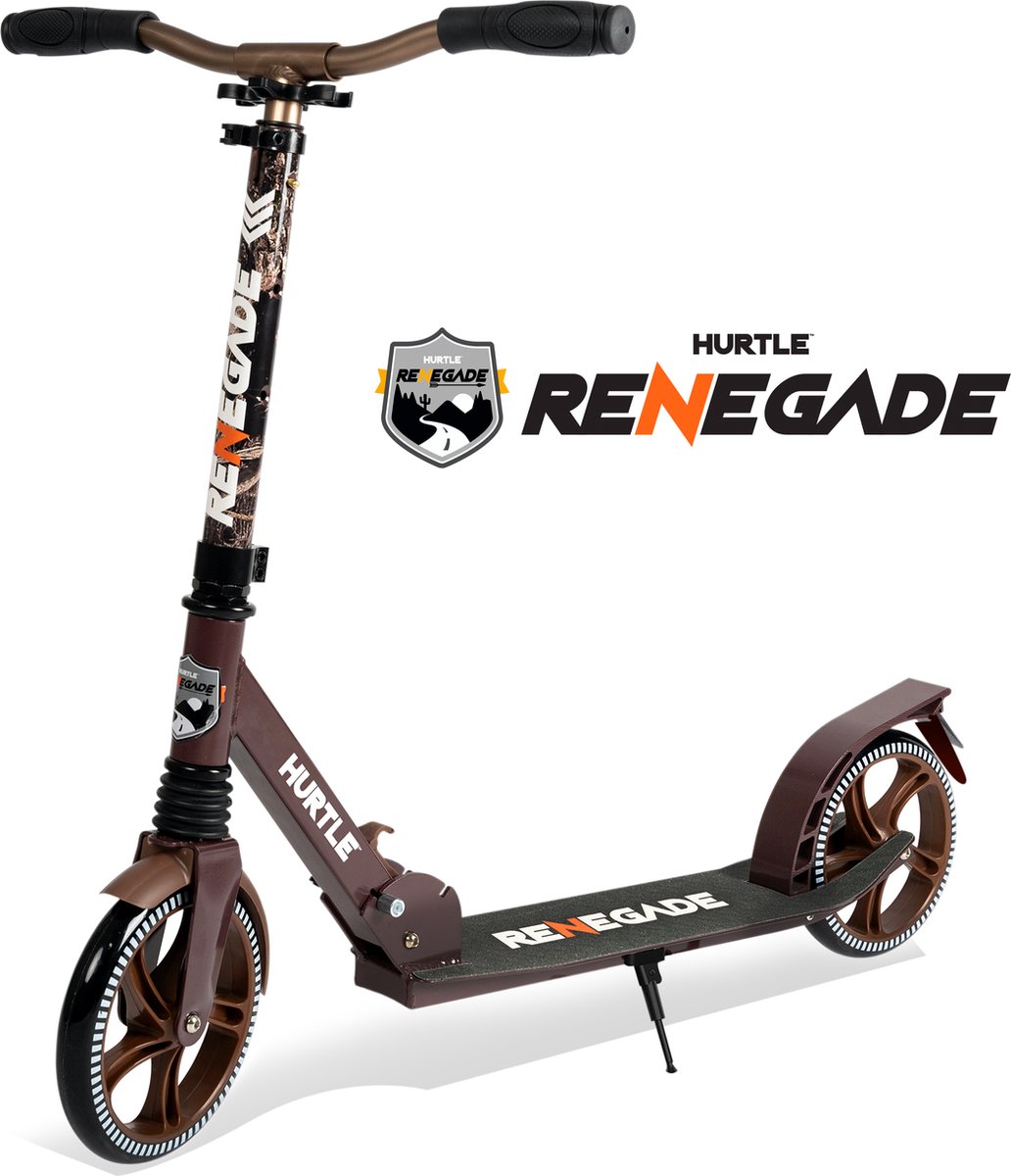 Hurtle Kinderstep - 2 wielen Step voor kinderen, jongeren en volwassenen, verstelbaar T-stuur, antislip stavlak van legering, opvouwbaar en draagbaar met schouderriem