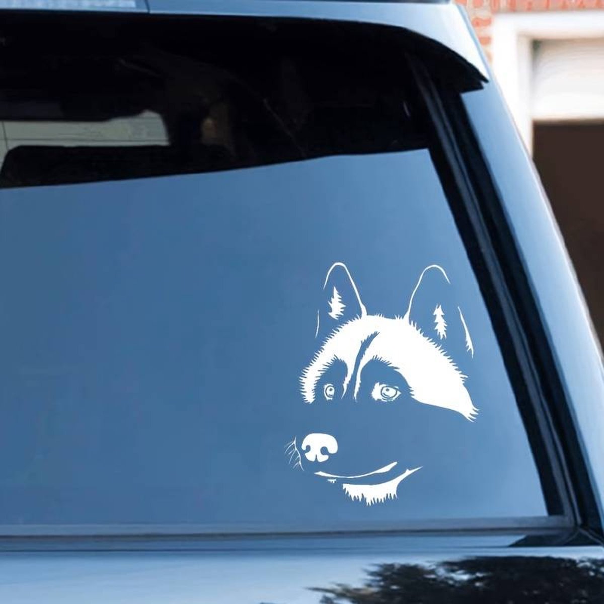 Husky - Autosticker - Sticker Voor Autoraam Of Deur - Muur - Laptop - Rashondensticker