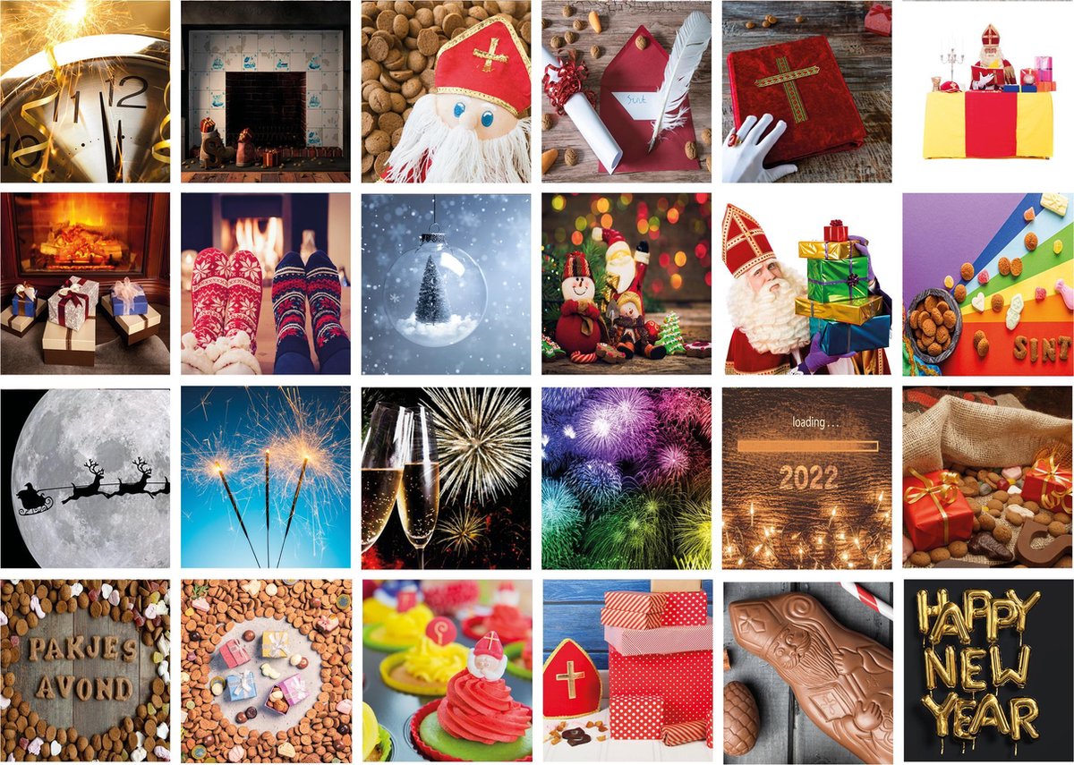 Cadeautip! December Memory - kerstspel - sinterklaasspel - nieuwjaarspel - Memory spel - Memoryspel -70 stuks