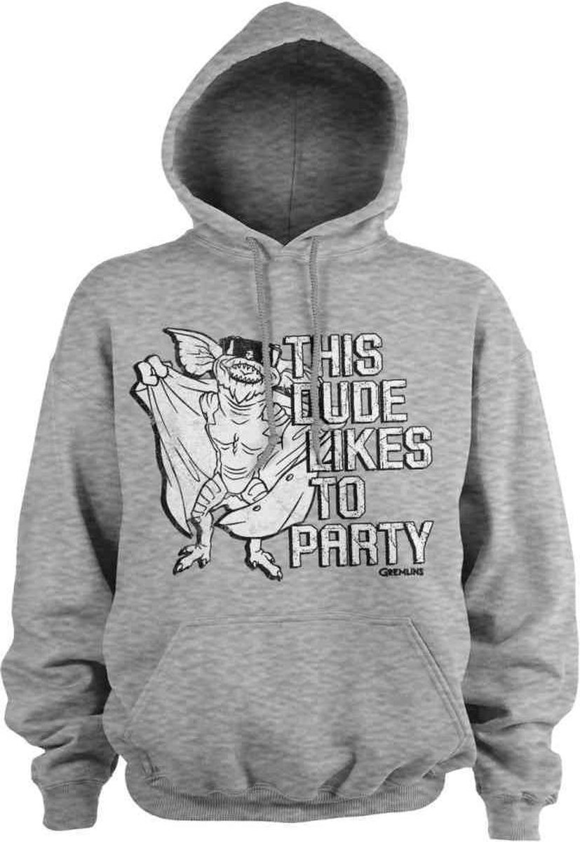 Gremlins Hoodie/trui -L- This Dude Likes To Party Grijs