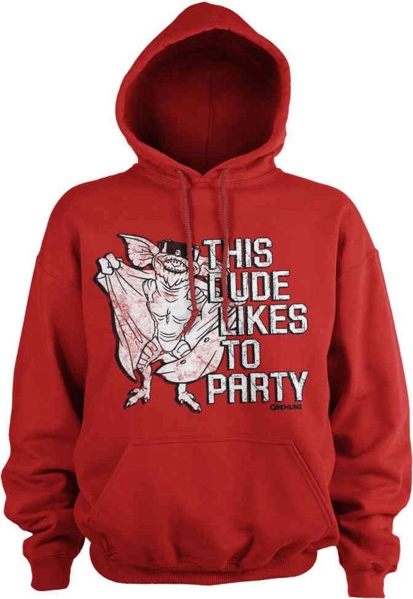 Gremlins Hoodie/trui -M- This Dude Likes To Party Rood