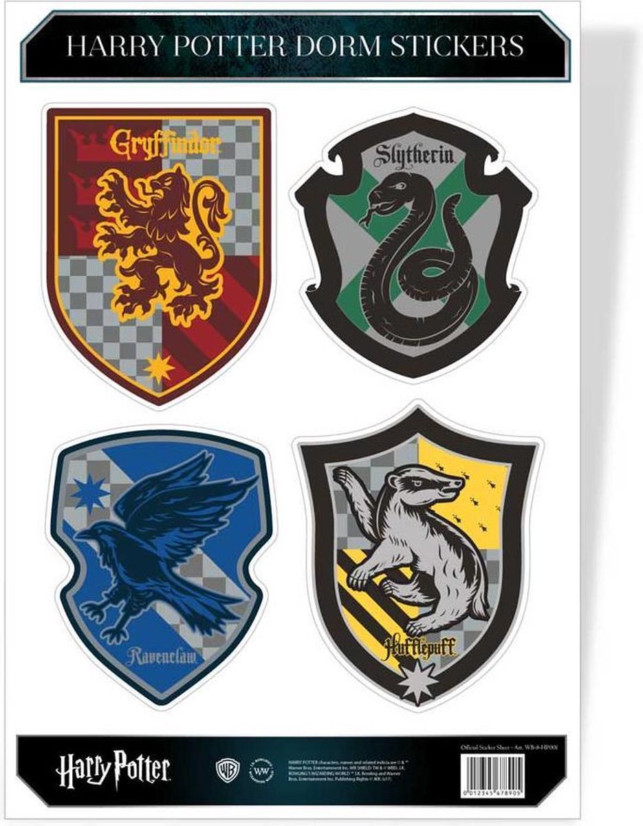 Harry Potter Sticker Set Dorm Multicolours