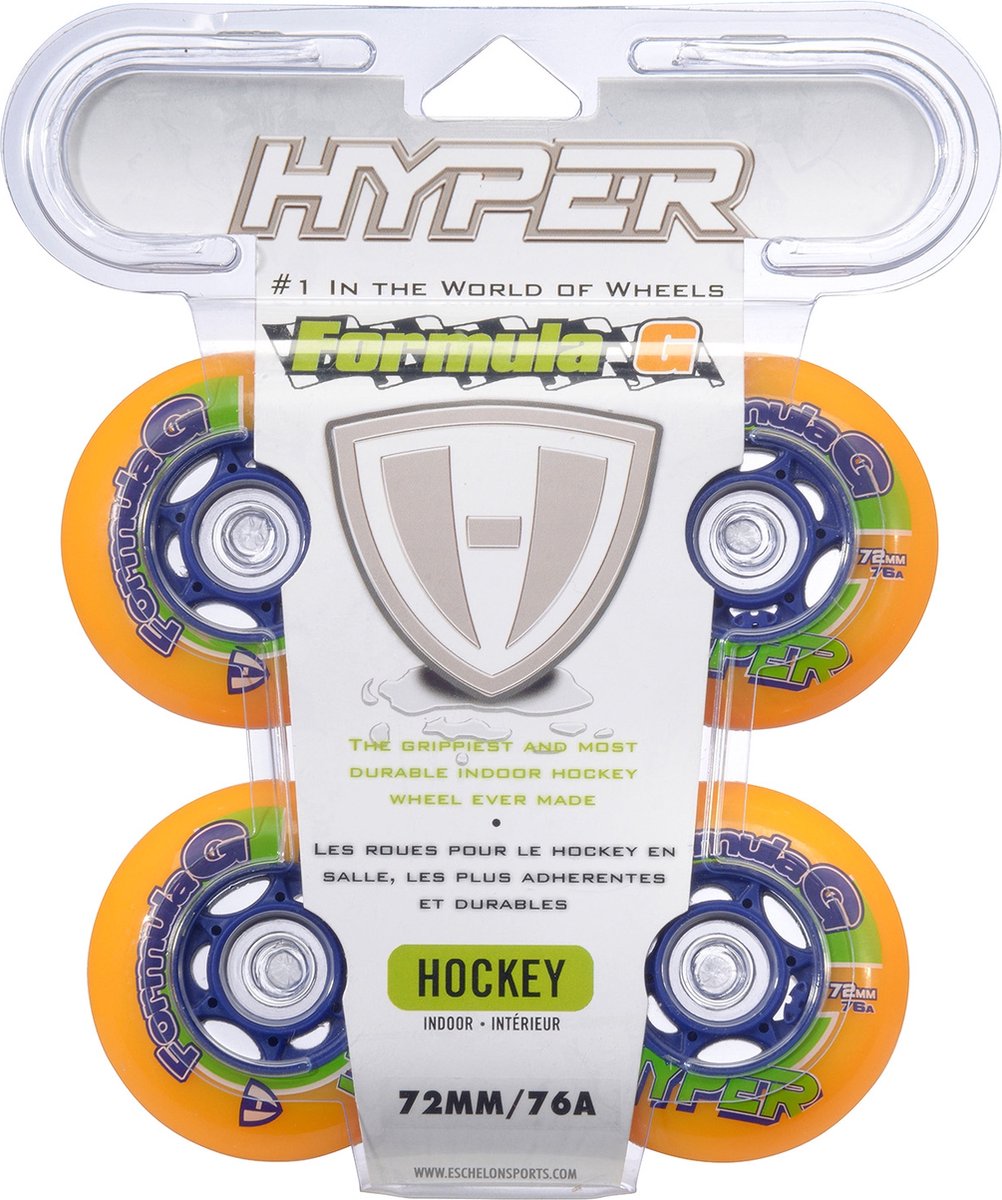 Indoor 72 MM (76A) skate wieltjes Hyper Formula G Era oranje - zwart