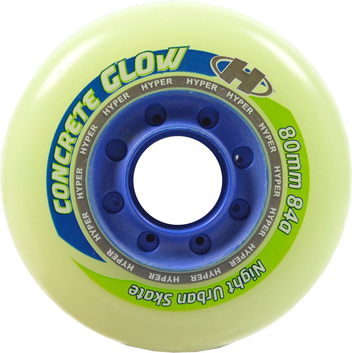 Skate wielen Hyper concrete Glow in the dark 76 MM 84 A 4-pack