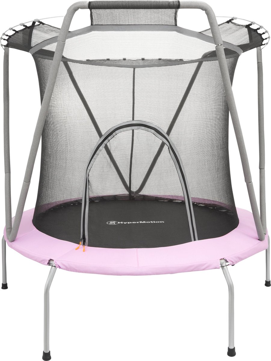 HyperMotion Kindertrampoline met Veiligheidsnet, Tuintrampoline 3-8 Jaar, Trampoline van Verzinkt staal voor Binnen en Buiten, Belastbaar tot 25 kg, Afmeting 167 cm