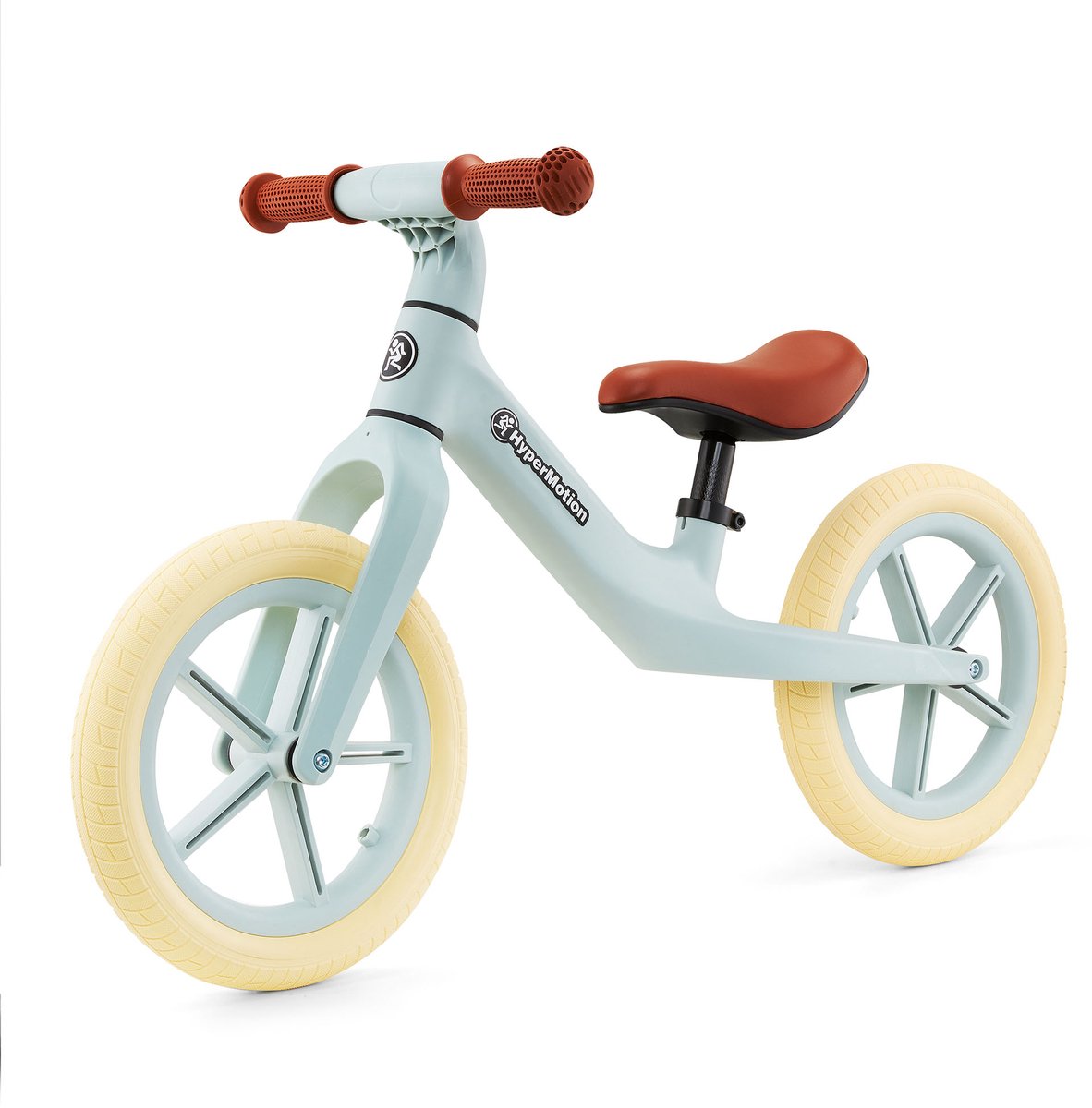 HyperMotion Loopfiets Marcelo – Lichtgewicht en Stevig, Verstelbaar Zadel, Retro PU-Wielen – Vanaf 18 Maanden, Mintgroen