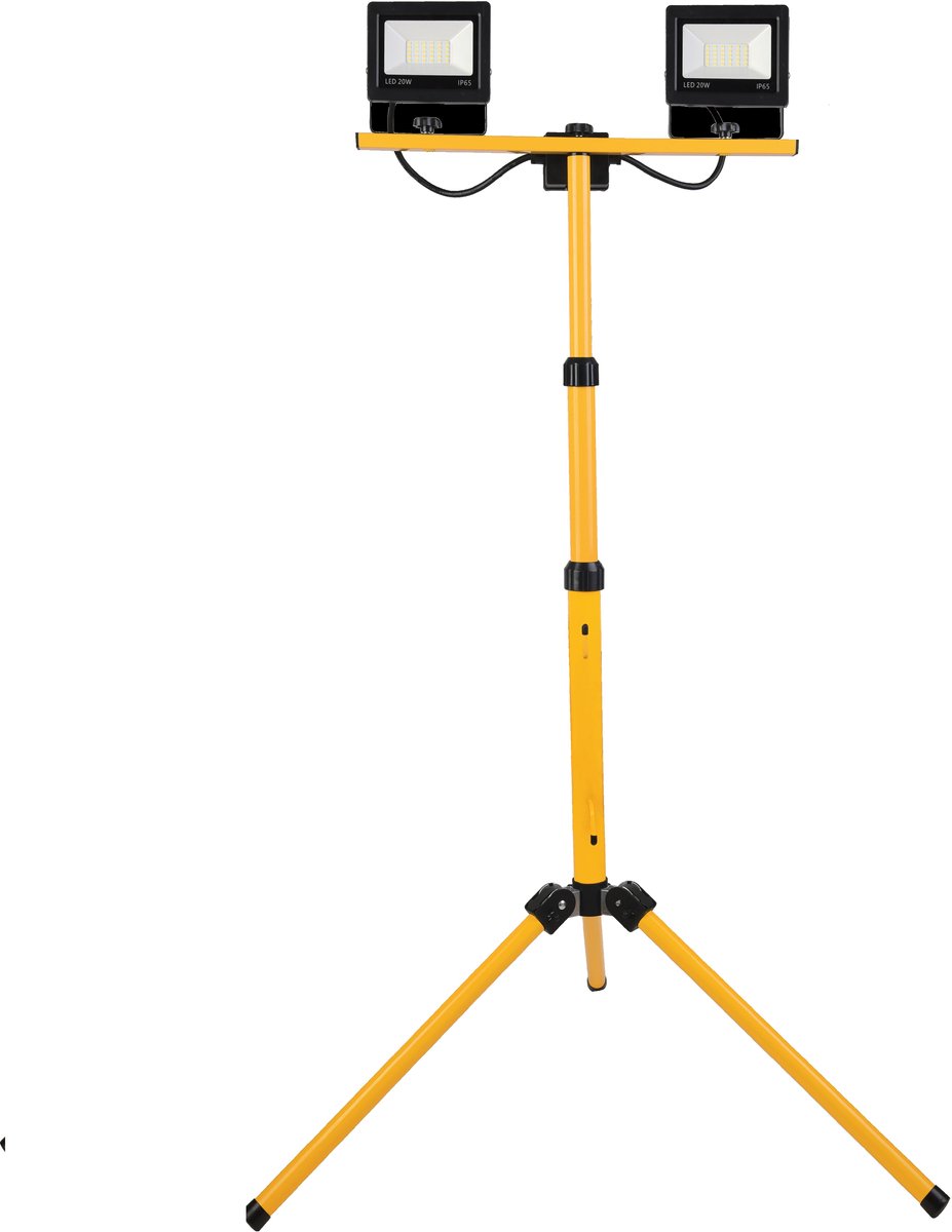 LED Werklamp 2 x 20W + telescopische standaard 1.5 mtr