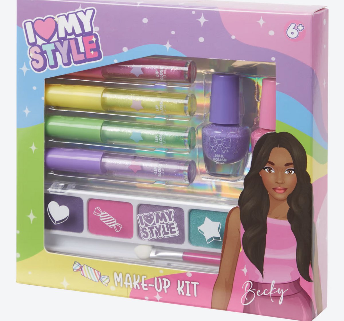 Kinder Makeup Set - I Love My Style - Lipgloss en Nagellak - Oogschaduw - Meerdere Kleuren - Meisjes en Jongens - Hoge Kwaliteit - Vanaf 6 Jaar - Makeup Set - Opmaken - Verkleden - Kinderfeestje - Cadeau - Duurzaam