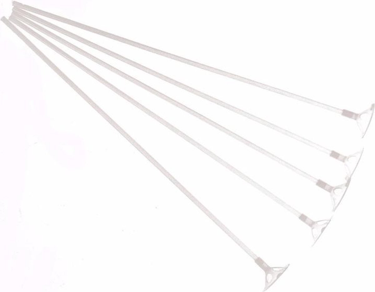  ® - Ballonstaafjes - 10 stuks - Ballon staafjes - met dopje - Wit