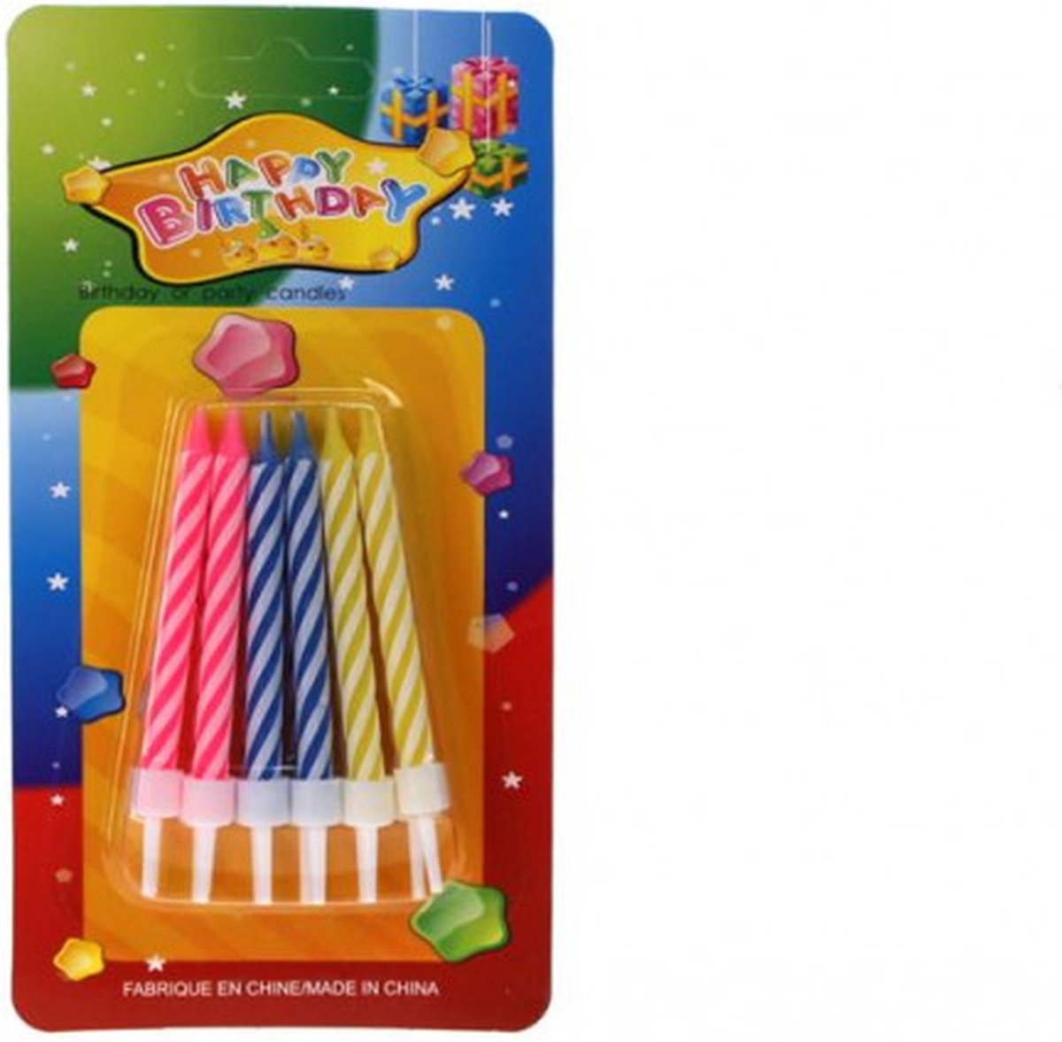 IBBO® - feestkaarsjes 12 stuks - 12 houders - verjaardagskaarsjes - taart kaarsjes - 7 cm