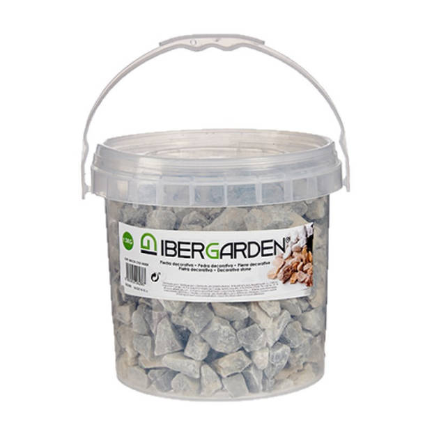 Decoratie steentjes/kiezels lichtgrijs grof 3 kg - Hobbydecoratieobject