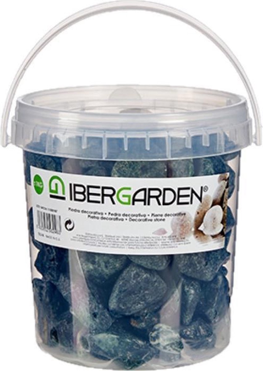 Decoratie stenen/kiezels antraciet 2 kg - Aquarium bodembedekking