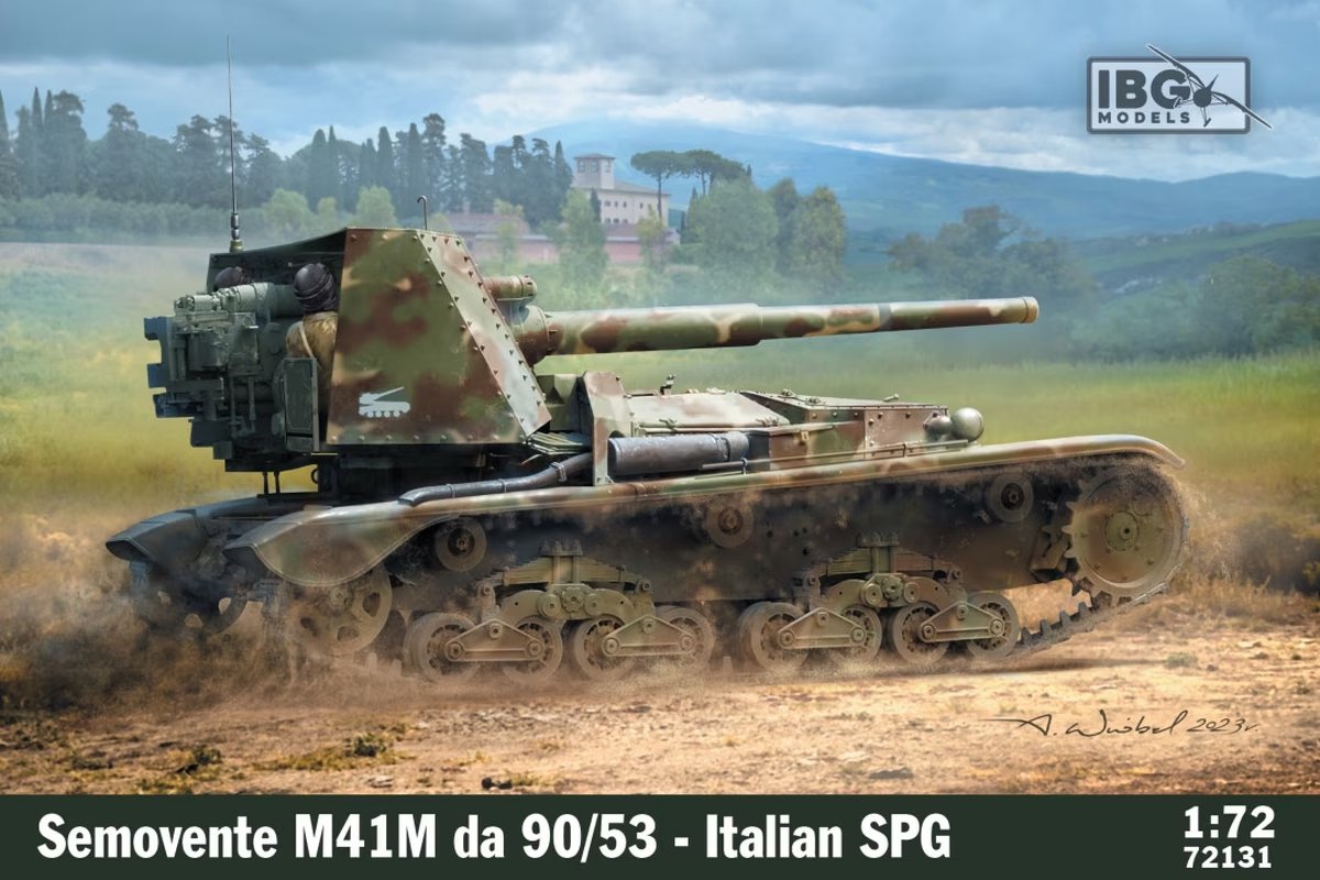 IBG Models Modelbouwpakket Auto - 72131 M41M Semovente da 90/53 - Italian self-propelled gun Plastic - 1:72 -