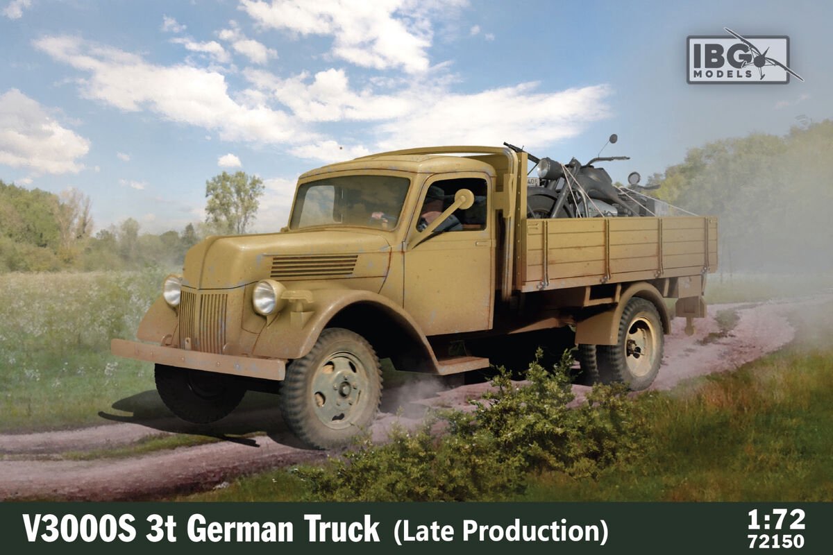 IBG Models Modelbouwpakket Auto - 72150 Ford V3000S 3t - Duitse Vrachtwagen - Late Productie - Militaire Truck Plastic - 1:72 -
