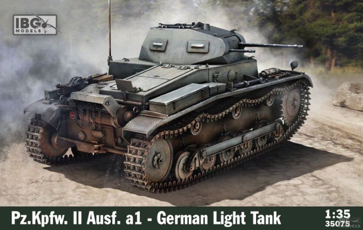 IBG Models Modelbouwpakket Militaire voertuigen - 35075 Pz.Kpfw. II Ausf. A1 - Special Limited Edition - Duitse Lichte Tank Plastic - 1:35 -