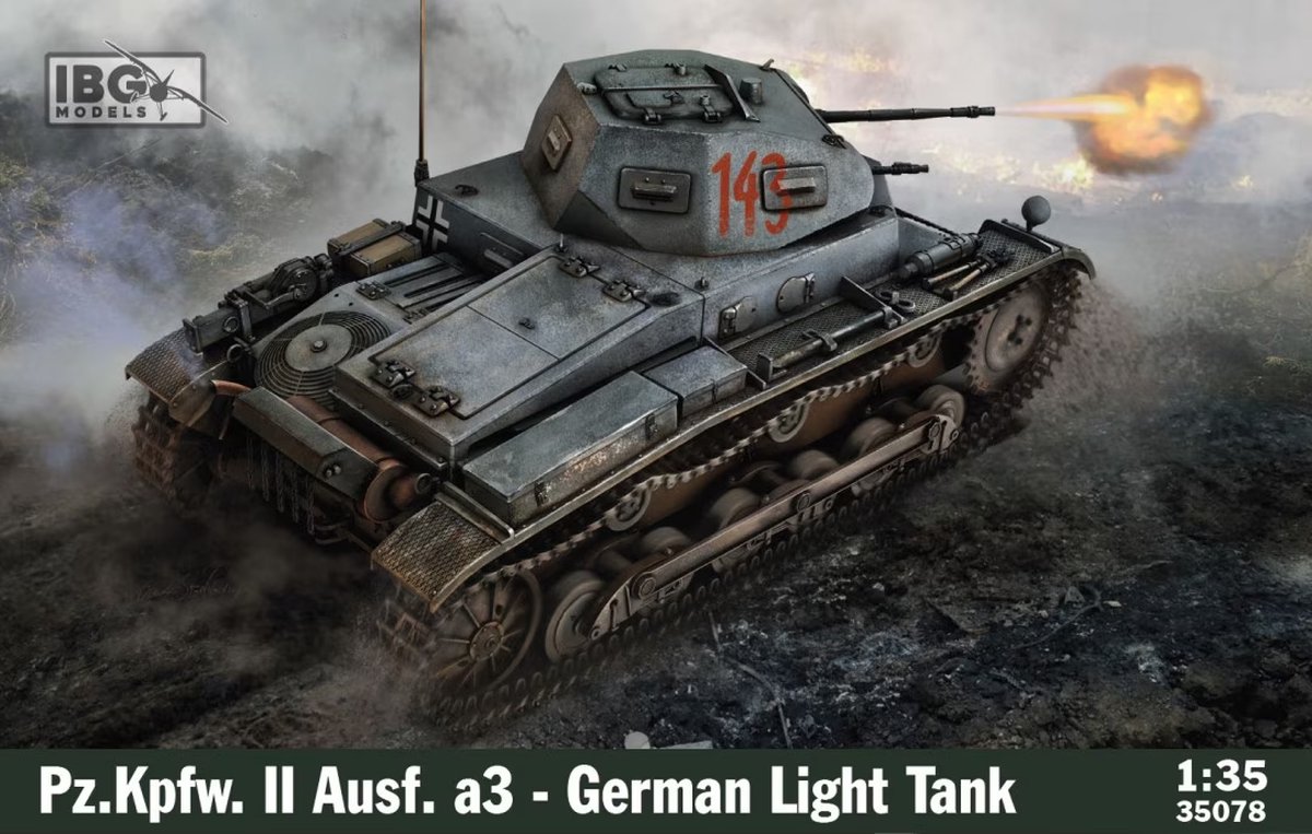 IBG Models Modelbouwpakket Militaire voertuigen - 35078 Pz.Kpfw. II Ausf. A3 - German Light Tank Plastic - 1:35 -