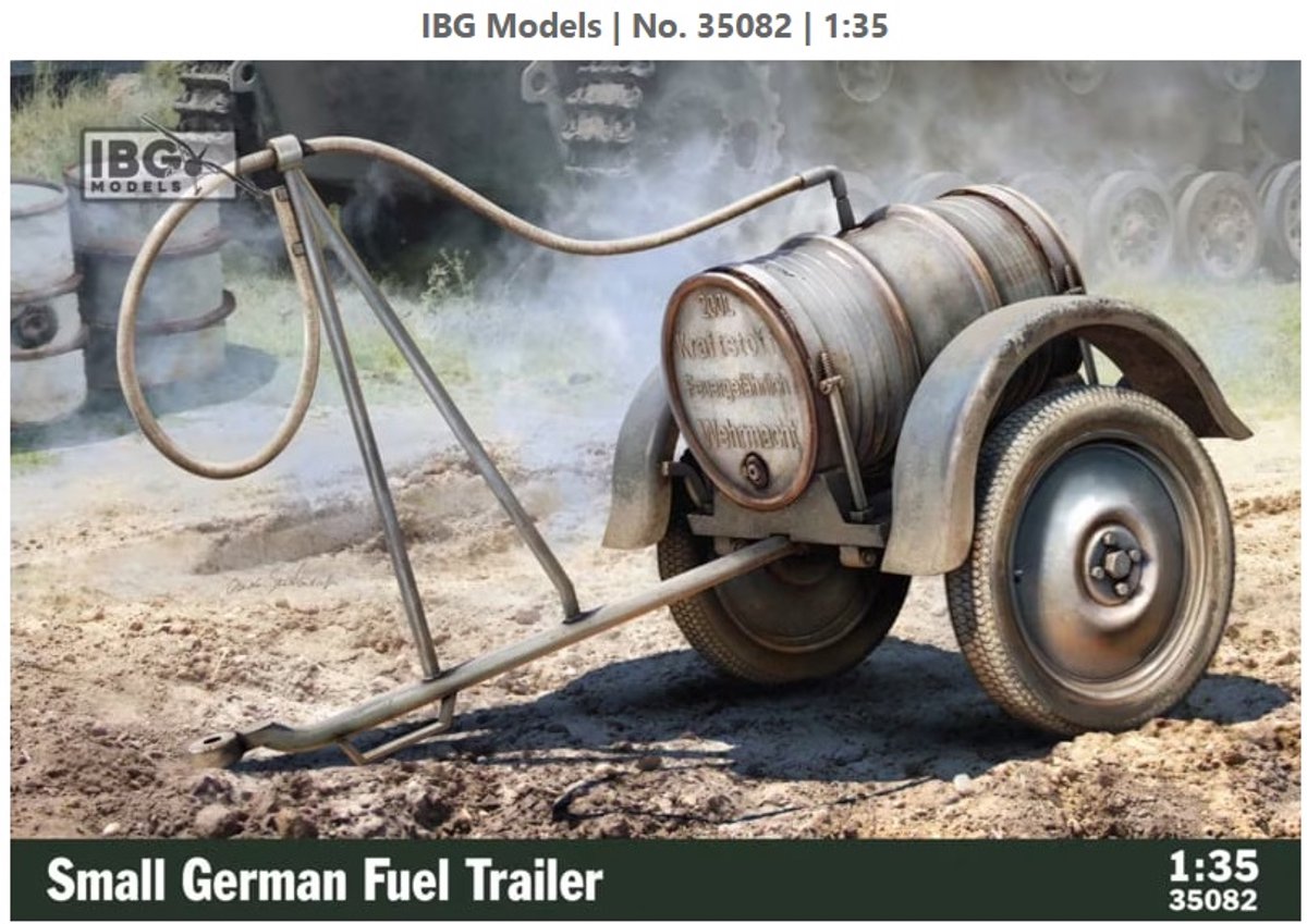 IBG Models Modelbouwpakket Militaire voertuigen - 35082 Kleine Duitse Militaire Brandstofaanhanger Plastic - 1:35 -