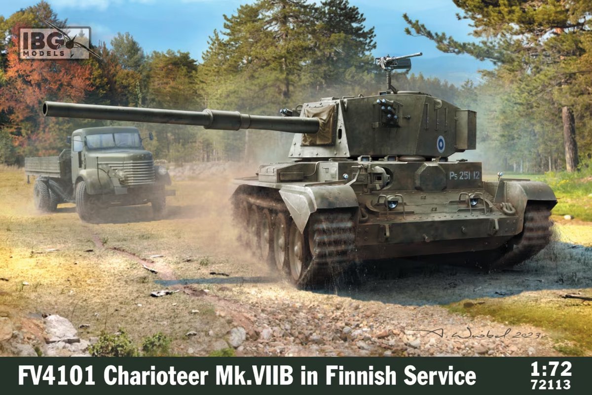 IBG Models Modelbouwpakket Militaire voertuigen - 72113 FV4101 A27M Cromwell - Charioteer Mk.VIIB in Finnish Service Plastic - 1:72 -