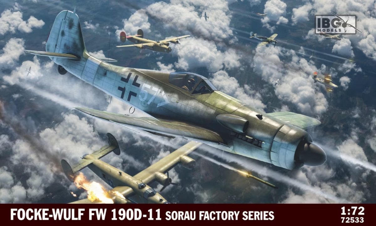 IBG Models Modelbouwpakket Militaire voertuigen - 72533 Focke-Wulf Fw 190 D-11 - Sorau Factory Series Plastic - 1:72 -