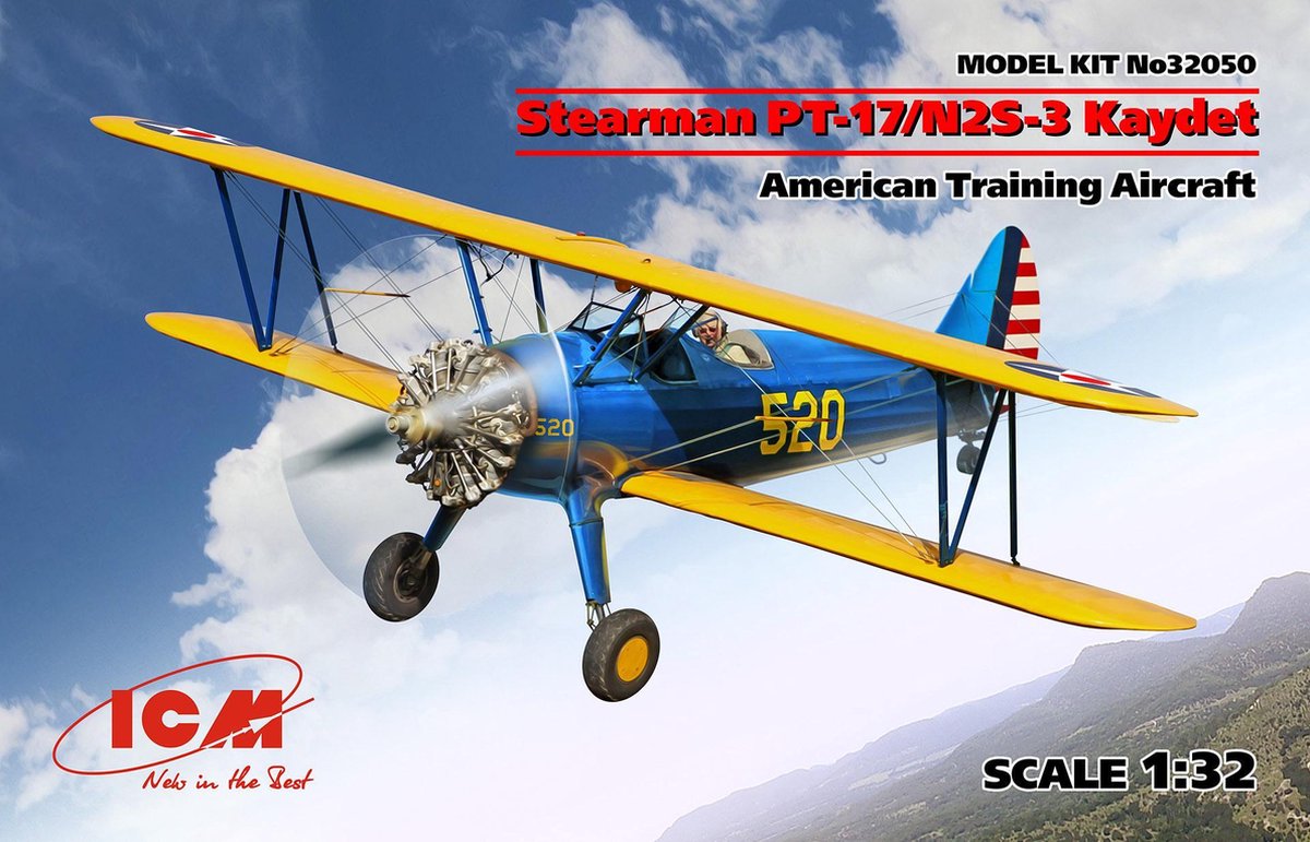 1:32 ICM 32050 Stearman PT-17/N2S-3 Kaydet - American Training Aircraft