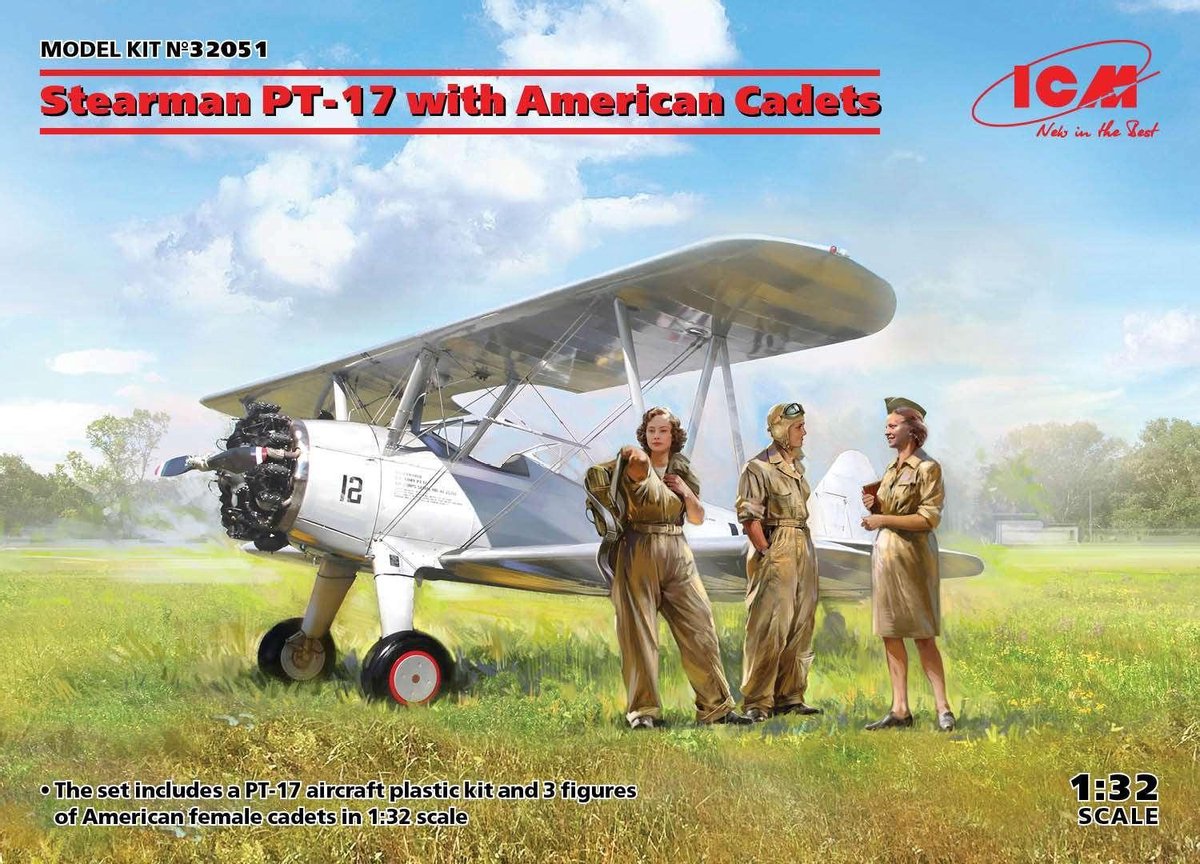 1:32 ICM Stearman PT-17 with American Cadets Plastic kit