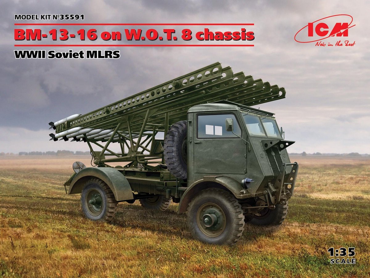 1:35 ICM 35591 BM-13-16 on W.O.T. 8 chassis - WWII Soviet MLRS