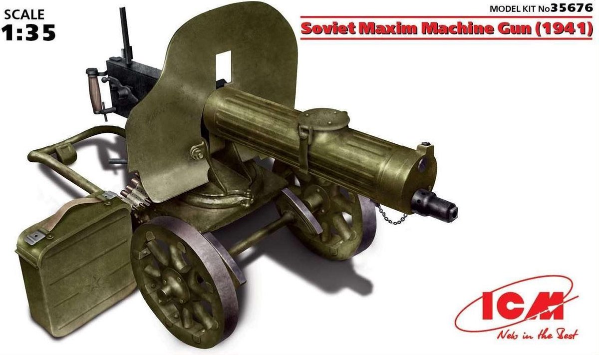 1:35 ICM 35676 Soviet Maxim Machine Gun (1941) Plastic kit