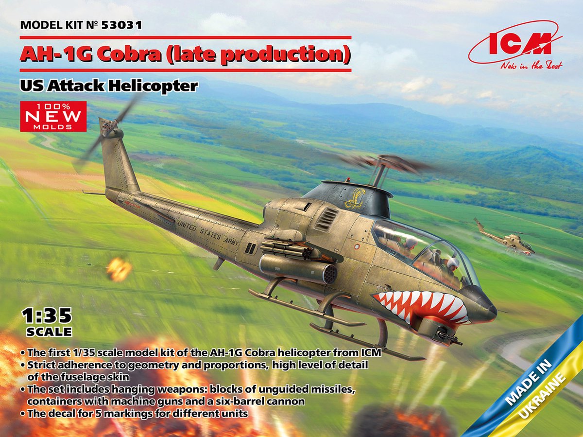 1:35 ICM 53031 AH-1G Cobra - late production - US Attack Helicopter Plastic kit